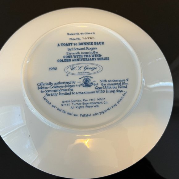 Gone with the Wind VINTAGE Collectors Plates 11/12 PLATE SET Circa 1988/ 1989 - Picture 15 of 16
